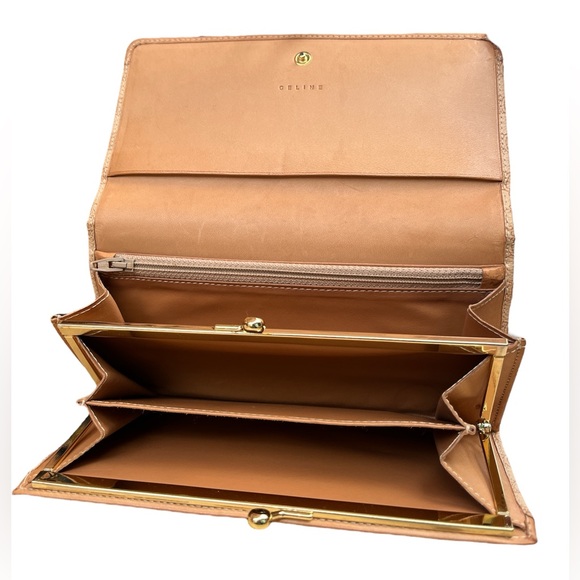 CELINE MACADAM Triomphe Vintage Leather Wallet - Picture 5 of 7